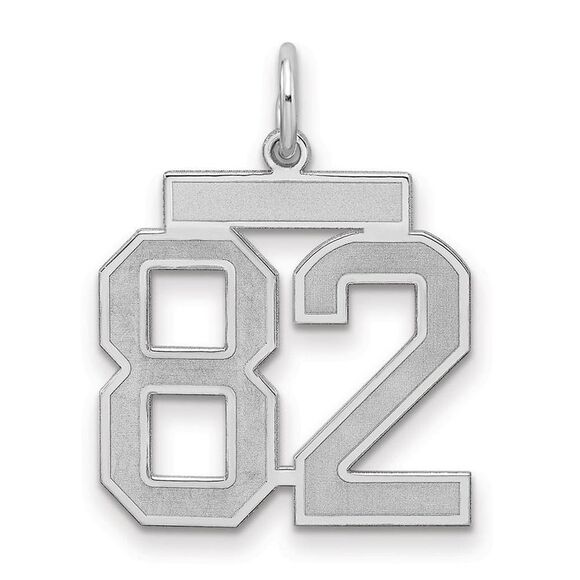 Sterling Silver Jersey Collection Medium Number 82 Pendant